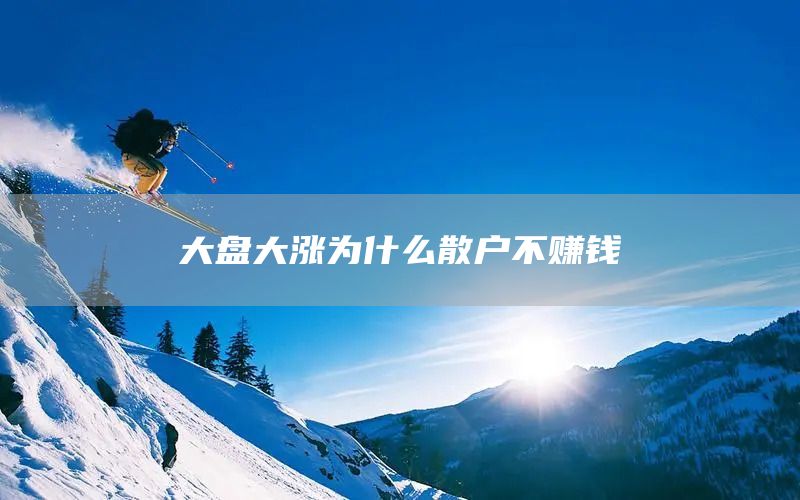 大盤大漲為什么散戶不賺錢(圖1) 大盤大漲為什么散戶不賺錢(圖1)